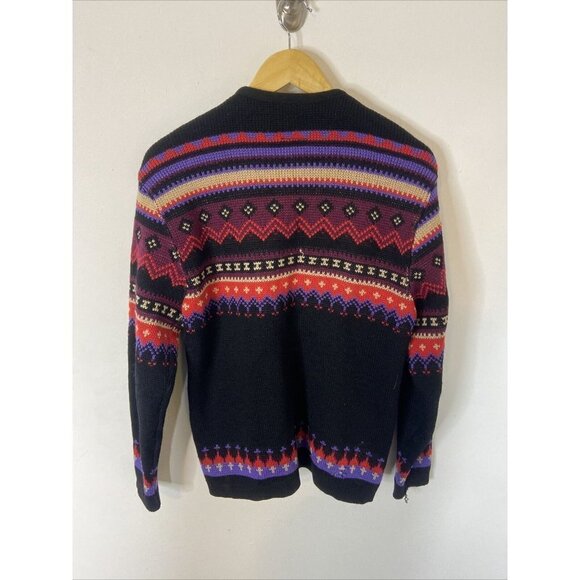Vintage Norvyk by Ren-Dale Men M Wool Ski Nordic Cardigan Sweater Fair Isle - Picture 2 of 6